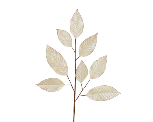 Leaf Spray Iridescent Warm White 78 cm