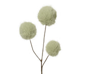 Deco Spray Faux Fur Pompon Sage Green 70 cm