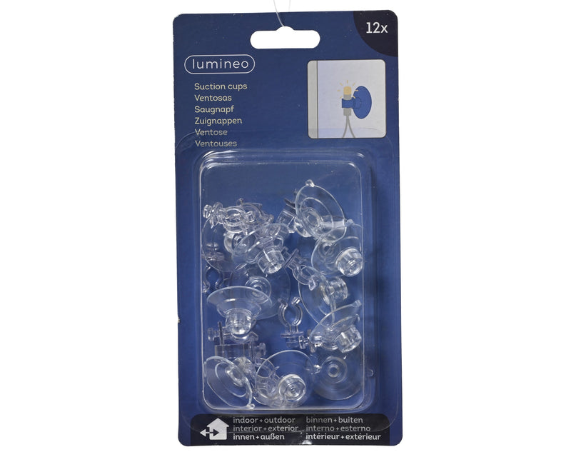 Suction Cup With Hook For Decorations Pack of 12 Small 3cm