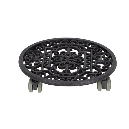 Esschert Cast Iron Round Indoor Plant Trolley – Large