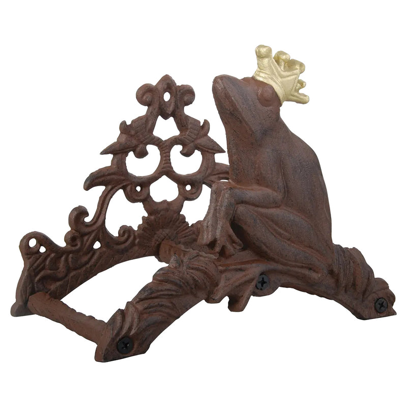 Esschert Frog King Garden Hose Holder – Antique Rust