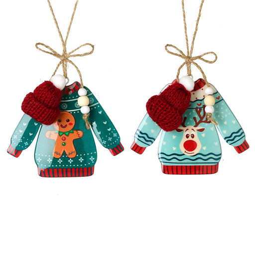 Knitted Christmas jumper hanging decorations, assorted – Heaven Sends