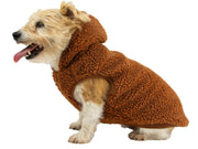 Teddy Sherpa Fleece Dog Coat Terracotta Medium