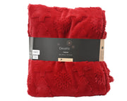 Throw Red Faux Fur 130 × 170 cm