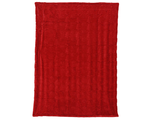 Throw Red Faux Fur 130 × 170 cm