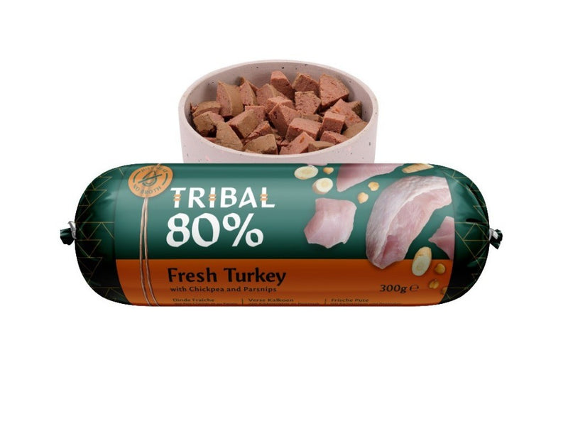 Tribal Dog 300g Turkey GF Sausage Chubb