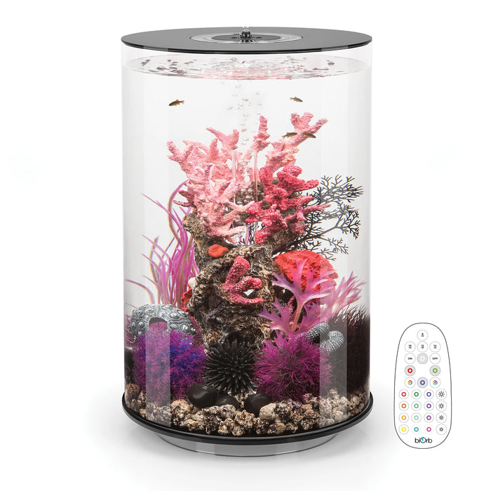 biOrb Tube Aquarium 30 Litre with Multi Colour LED Light-Remote Control Black