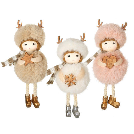 Fluffy pom pom Christmas figures, assorted – Heaven Sends