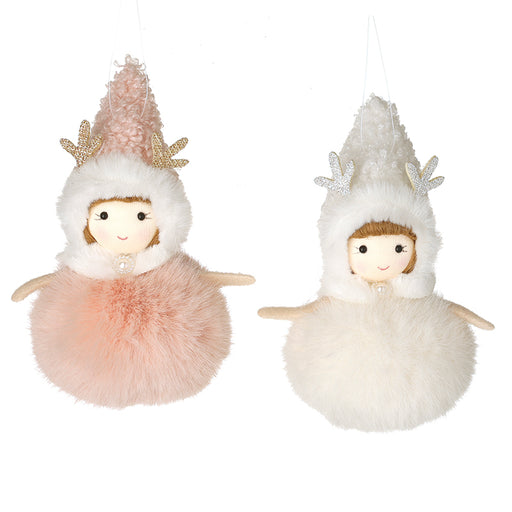 Pom pom Christmas girls with antlers – Heaven Sends