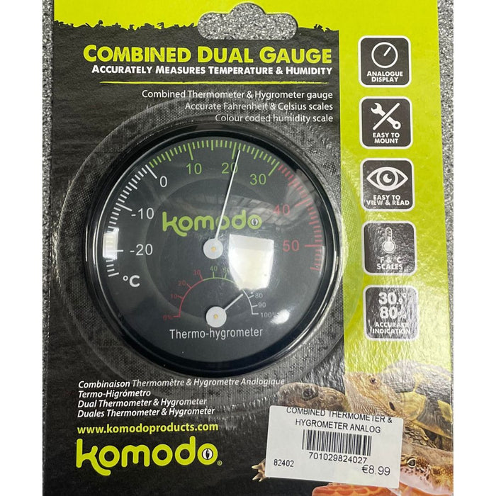 Komodo Combined Thermometer and Humidity Dial