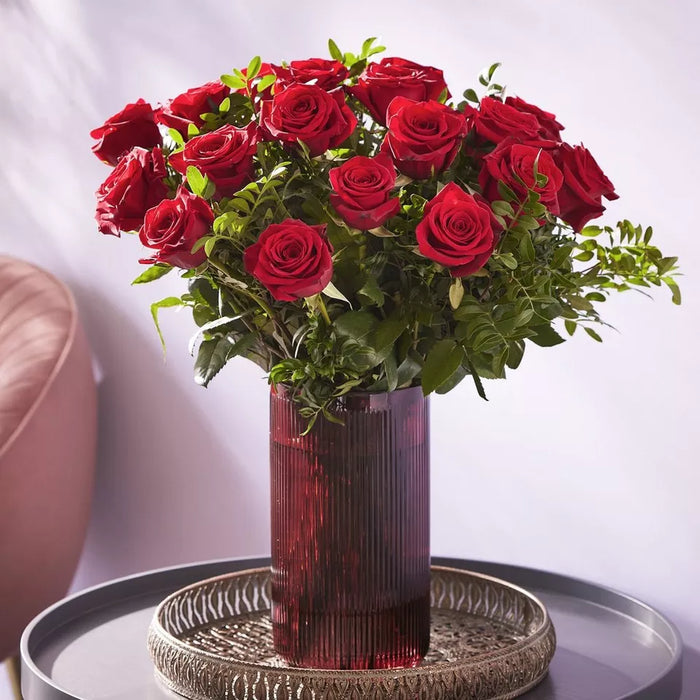 Sumptuous Large-headed 18 Red Rose Bouquet