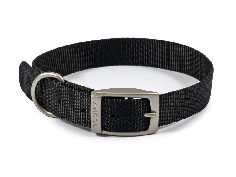 Ancol Nylon Dog Collar Black 28 - 36 cm
