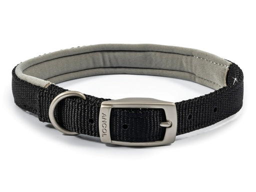 Ancol Viva Padded Nylon Collar Black 20"