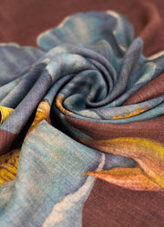 Wool Wrap Scarf - Iris by Powder close-up fabric detail