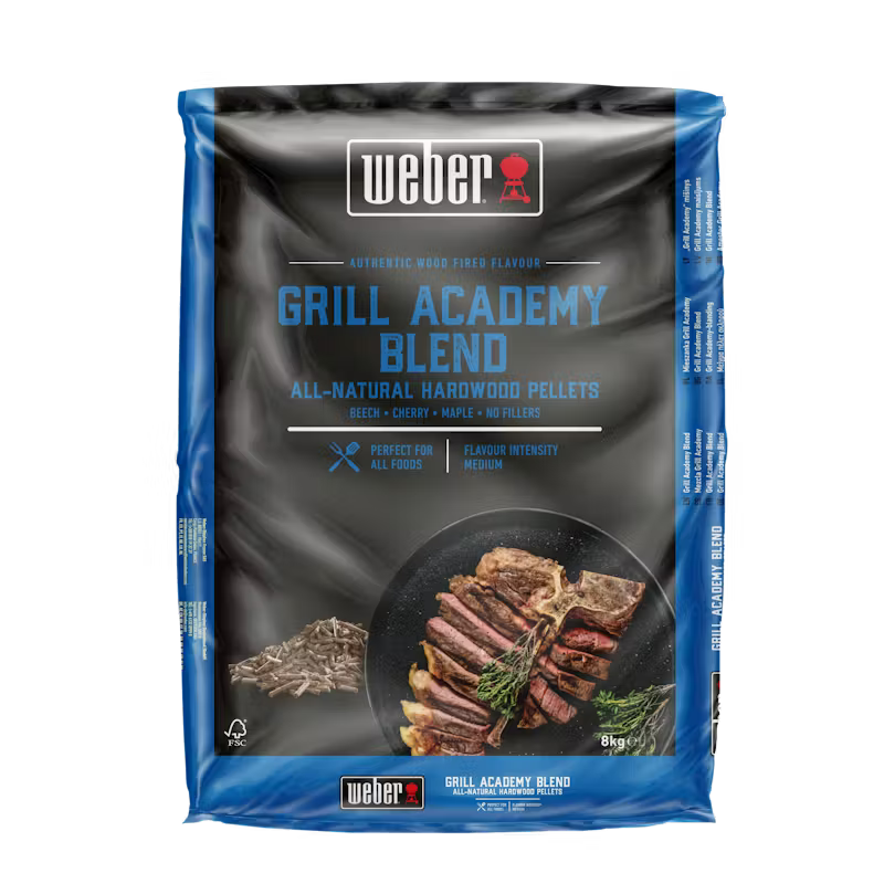 Weber All Natural Hardwood Pellets Grill Academy Blend 8kg
