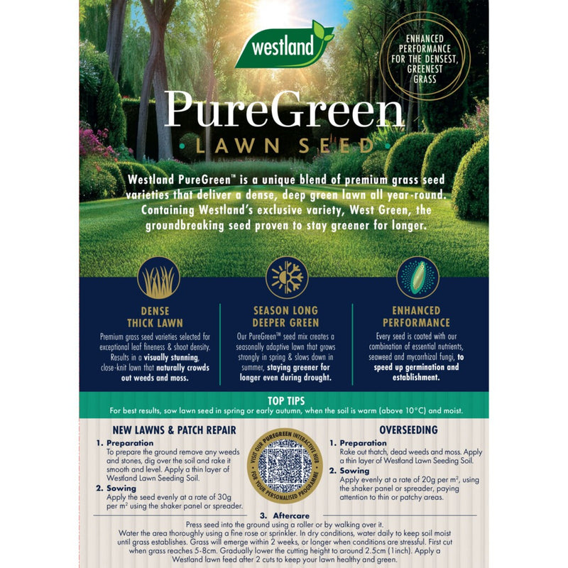 Westland Pure Green Lawn Seed 20m2 Box