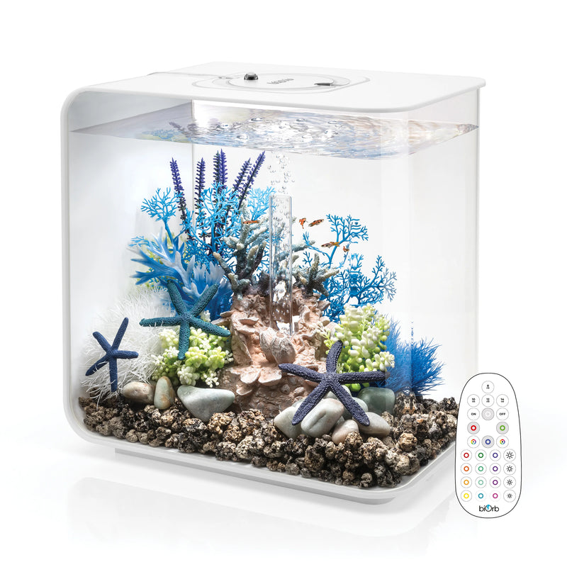 biOrb Flow Aquarium 30 Litre with Multi Colour LED Light-Remote Control White