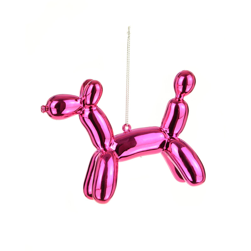 Christmas Hanging Decoration Party Balloon Dog Pink 9cm