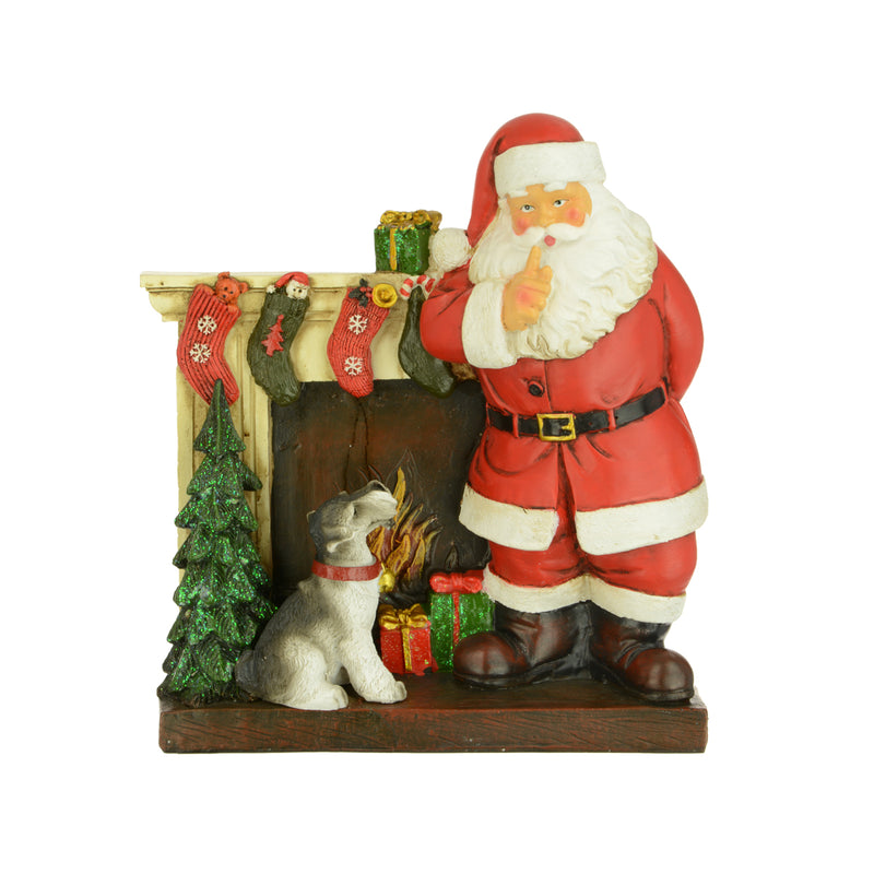 Christmas Village Scene Santa with Fireplace 24cm