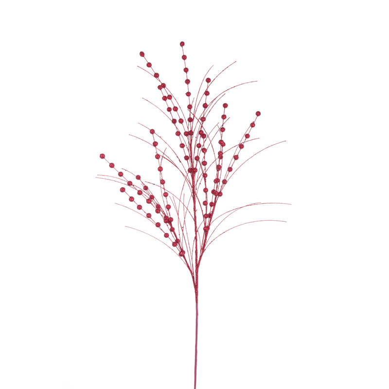Decorative Red Beads Spray (86cm)