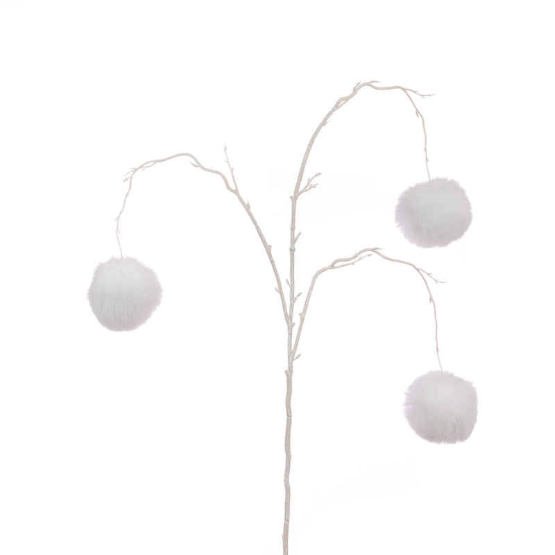 Christmas Fluffy Pom Spray 94cm