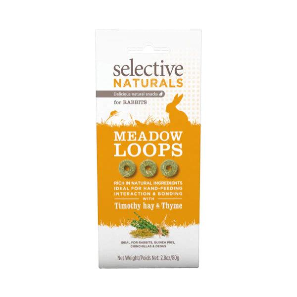 Selective Naturals Meadow Loops with Timothy Hay and Thyme Small Animal Treats 80g