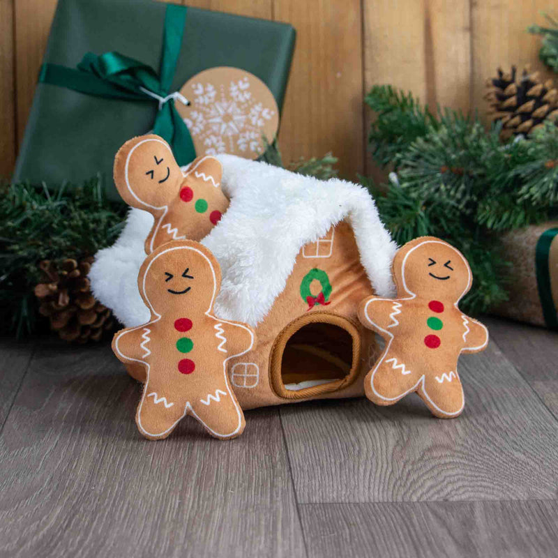 Ancol Gingerbread Snuffle House Christmas Dog Toy