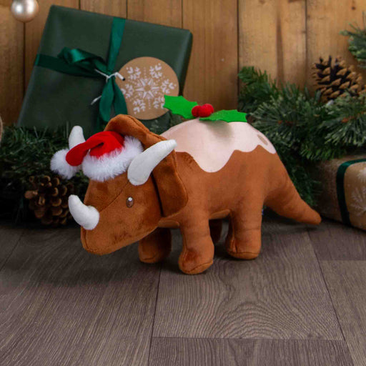 Ancol Dex the Dino Christmas Pudding Dog Toy