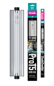 Arcadia Pro T5 UVB Kit, ShadeDweller 7% UV-B 8 Watts — official product information
