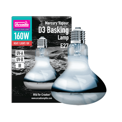 Arcadia D3 mercury vapour basking lamp 160W