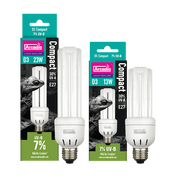Arcadia 7% UVB E27 compact lamp range