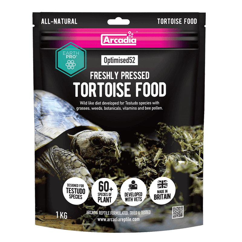 Arcadia EarthPro Optimised52 Tortoise Food 1kg — official product information