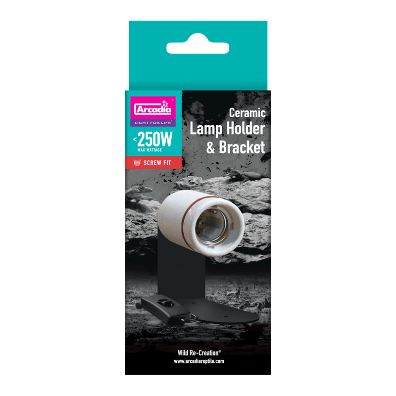 Arcadia Ceramic Lamp Holder and Bracket — official product information