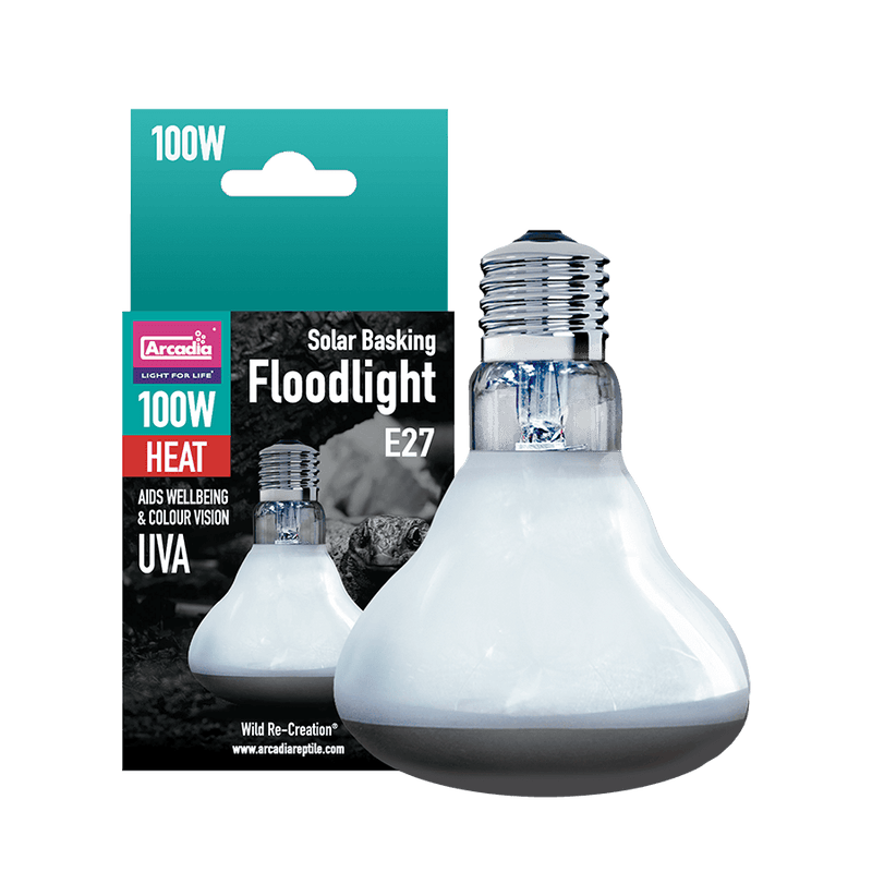 Arcadia Solar Basking Floodlight 100 Watts — official product information