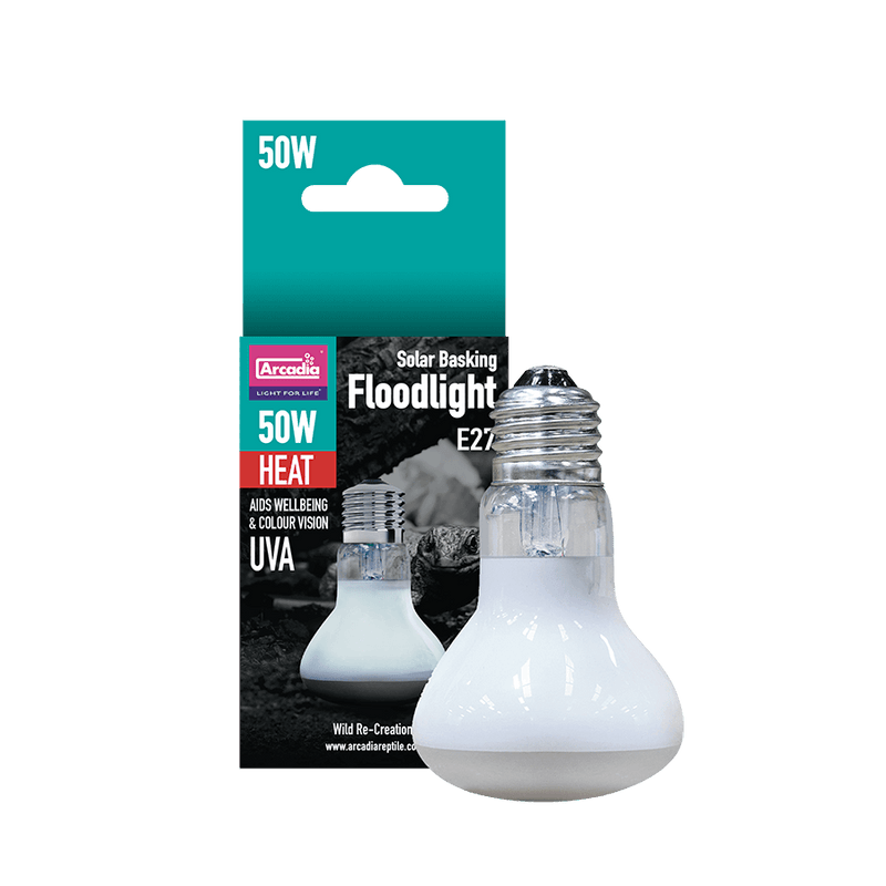Arcadia Solar Basking Floodlight, 50 Watts — official product information