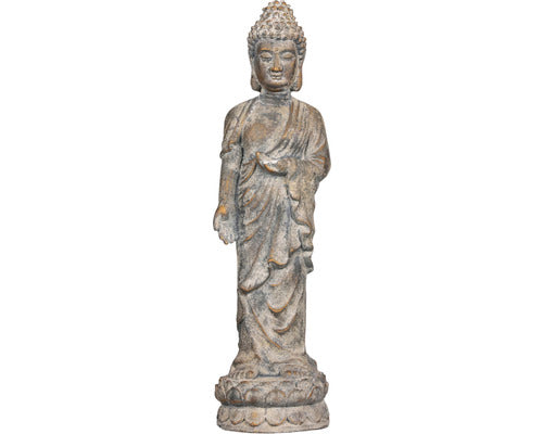 Buddha Standing Figure - Grey 17x18.5x70cm