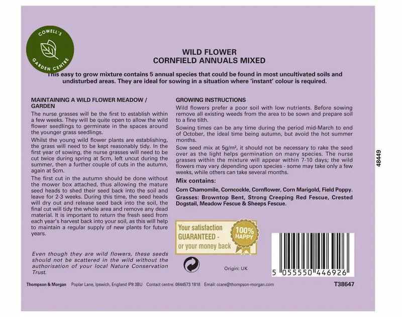 Wild Flower Cornfield Annuals Mixed