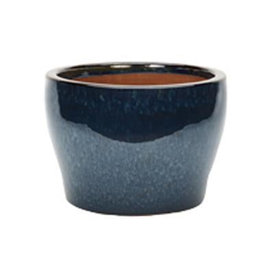 Peacock Low Glazed Planter (32cm)