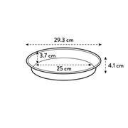 Elho Green Basics Saucer 29cm Living Black – dimensions and details