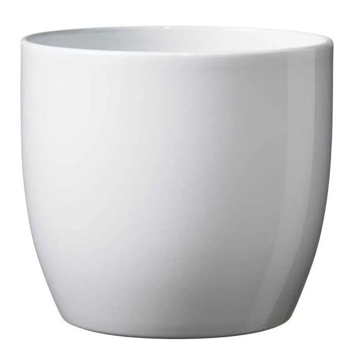 Indoor Pot  Basel Full Color Shiny White D21Cm X H20Cm