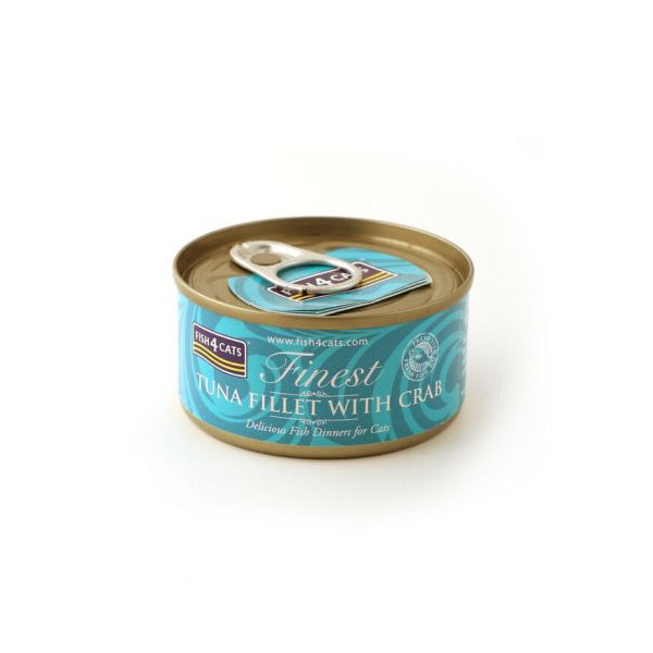 Fish 4 Cats Finest Tuna Fillet With Crab Can (70g)