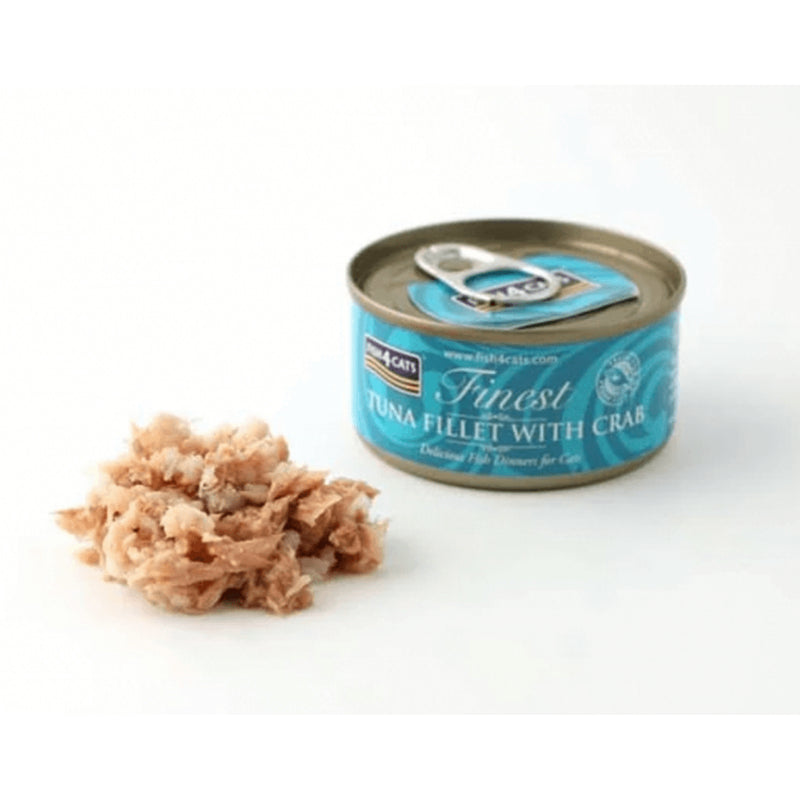 Fish 4 Cats Finest Tuna Fillet With Crab Can (70g)