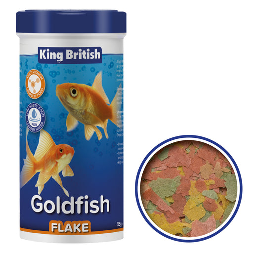 King British Goldfish Flake Food 55g – pack image