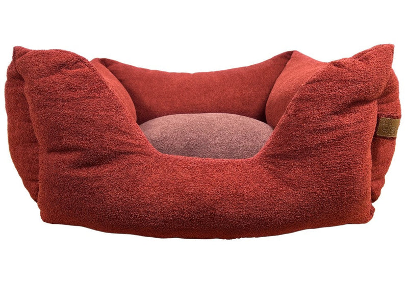 Tnooze Luxury Lounger Dog Bed Wine Small 60cm
