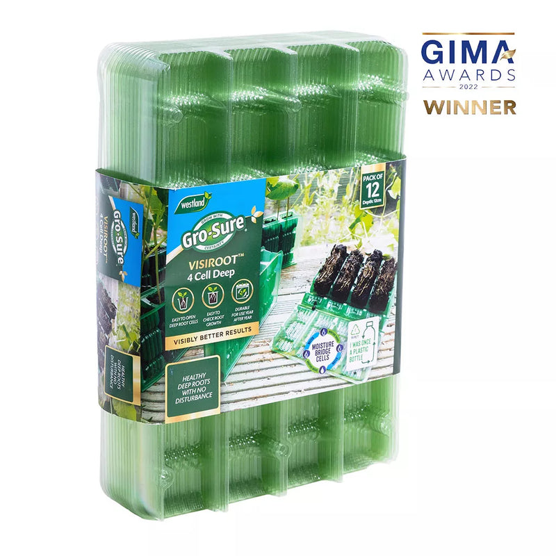 Gro-Sure Visiroot 4 Cell Deep - 12 pk