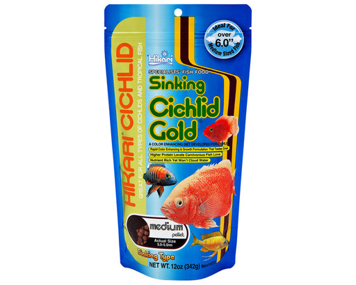 Hikari Cichlid Gold Sinking Medium Pellets 342g – official pack image