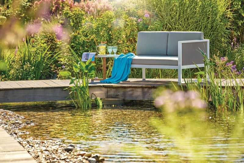 Oase AquaMax Eco Premium 21000 Pond Filter & Watercourse Pump – garden pond installation example