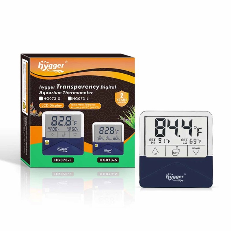Hygger Transparent External Thermometer L