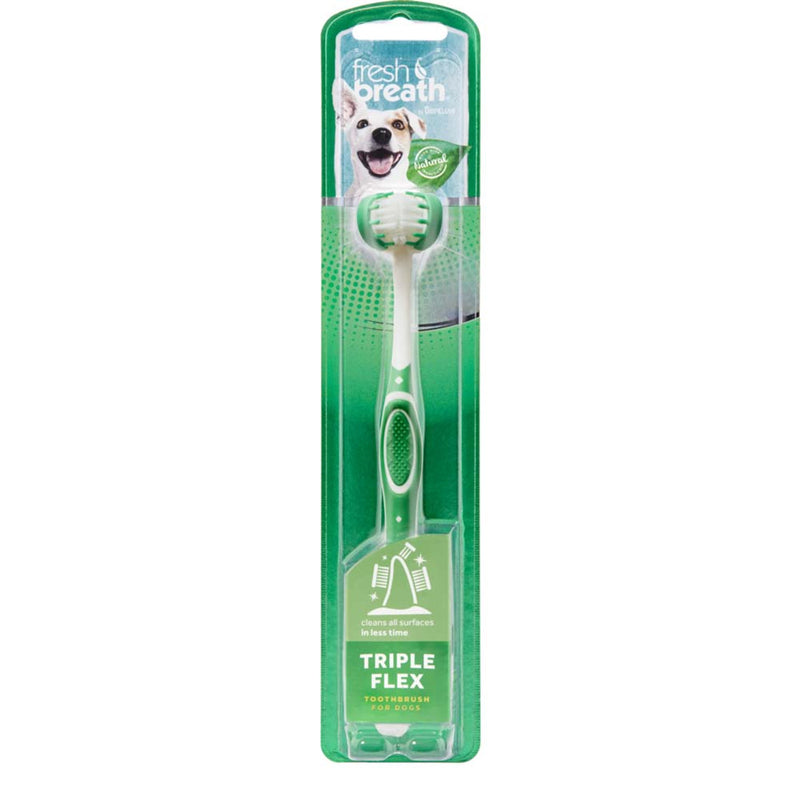 TropiClean Fresh Breath TripleFlex Toothbrush for Large Dogs
