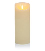 Christmas Flicker Flame Candle Cream 23cm x 9cm Battery Operated With Timer